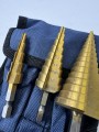 Набор ступенчатых сверл 4-12, 4-20, 4-32 мм по металлу в чехле (4-6-8-10-12-14-16-18-20-22-24-26-28-30-32 мм), HSS, шестигранный хвостовик (Сверло ступенчатое)