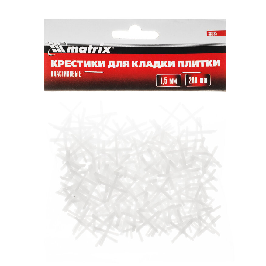 Крестики, 1.5 мм, для кладки плитки, 200 шт Matrix