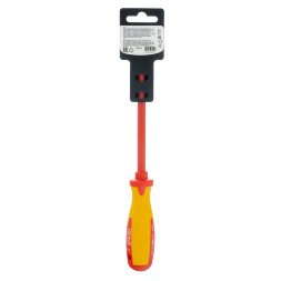 Отвертка Insulated, SL5.5 x 125 мм, CrMo, до 1000 В, двухкомпонентная рукоятка Matrix Professional