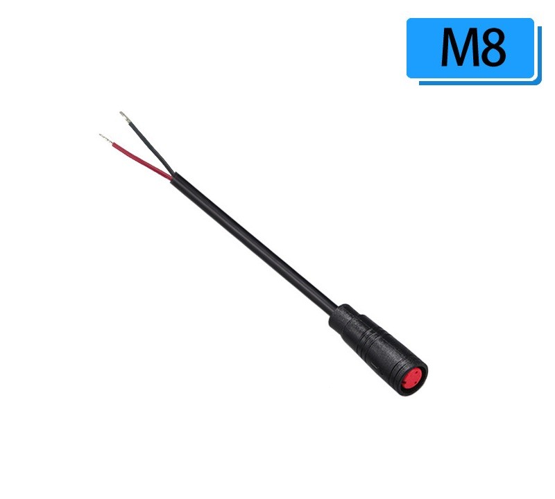 Разъем JULET M8 2PIN F (Мама) с кабелем 24см