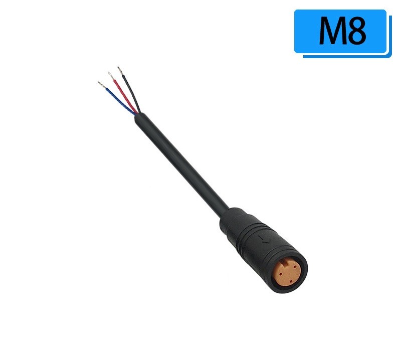 Разъем JULET M8 3PIN F (Мама) с кабелем 24см
