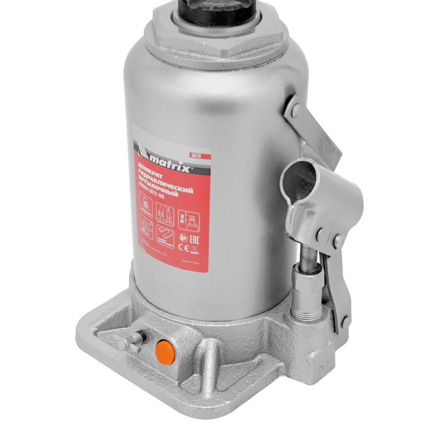 Домкрат гидравлический бутылочный, 20 т, h подъема 244-449 мм Matrix
