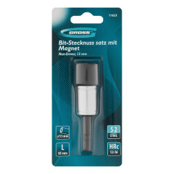 Бита с торцевой головкой, магнит. Nut-Driver, 13 мм, S2 Gross