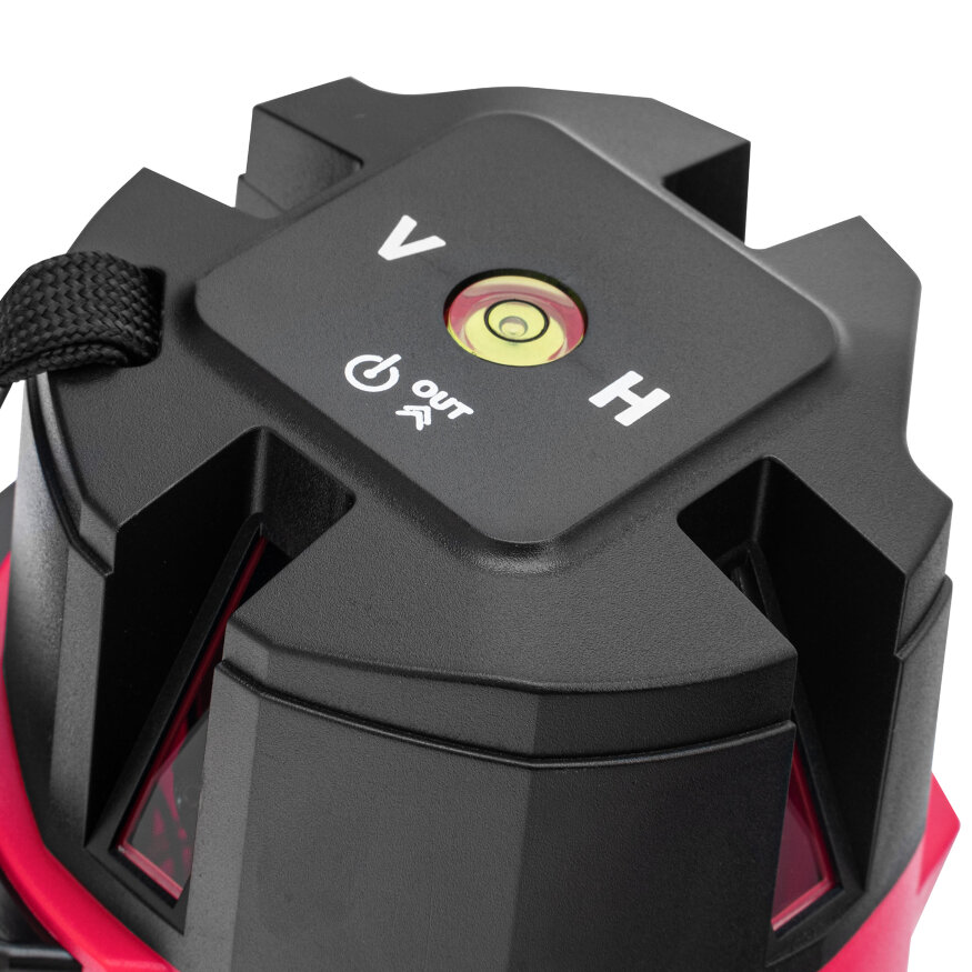 Лазерный уровень CRL-30R, 30 м, красный луч, батарейки, резьба 5/8" MTX