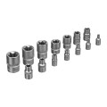 Набор инструментов, 1/2", 3/8", 1/4", пластиковый кейс 215 предм. Сибртех