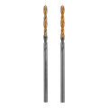 Сверло спиральное по металлу 2 x 49 мм, Р6М5, Golden Tip , 2шт. Denzel