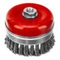 Щетка для УШМ Heavy Duty, 100 мм, М14, "чашка", крученая проволока 0.5 мм Matrix