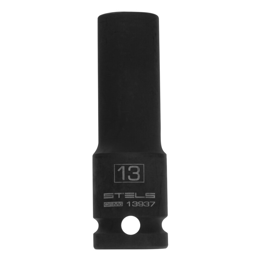 Головка ударная удлиненная шестигранная, 13 мм, 1/2, CrMo Stels