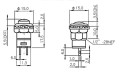 Кнопка с фиксацией DS-428/427 12MM (жёлтая)