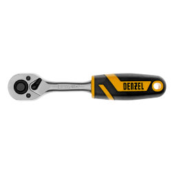 Ключ-трещотка 1/4", 90 зубьев, с быстрым сбросом, CrV Denzel
