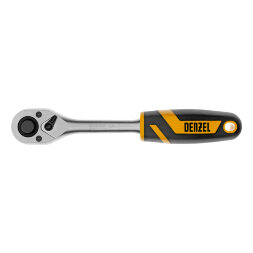 Ключ-трещотка 1/2", 90 зубьев, с быстрым сбросом, CrV Denzel
