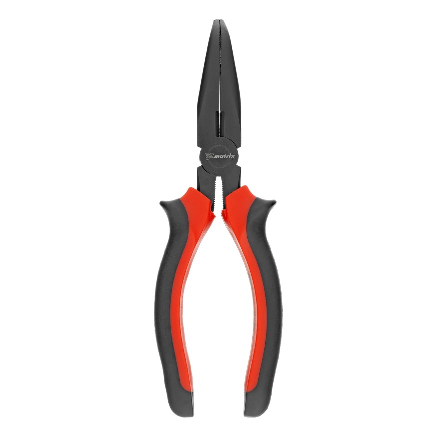 Длинногубцы изогнутые Black Nickel, 180 мм, двухкомпонентные рукоятки Matrix