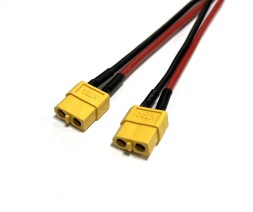 Переходник XT60 папа  -  2 × XT60 мама 15 см, 16AWG, FPV разветвитель