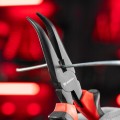 Длинногубцы изогнутые Black Nickel, 200 мм, двухкомпонентные рукоятки Matrix