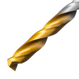 Сверло спиральное по металлу 6,5 х 148 мм, Р6М5, Golden Tip, удлиненное Denzel