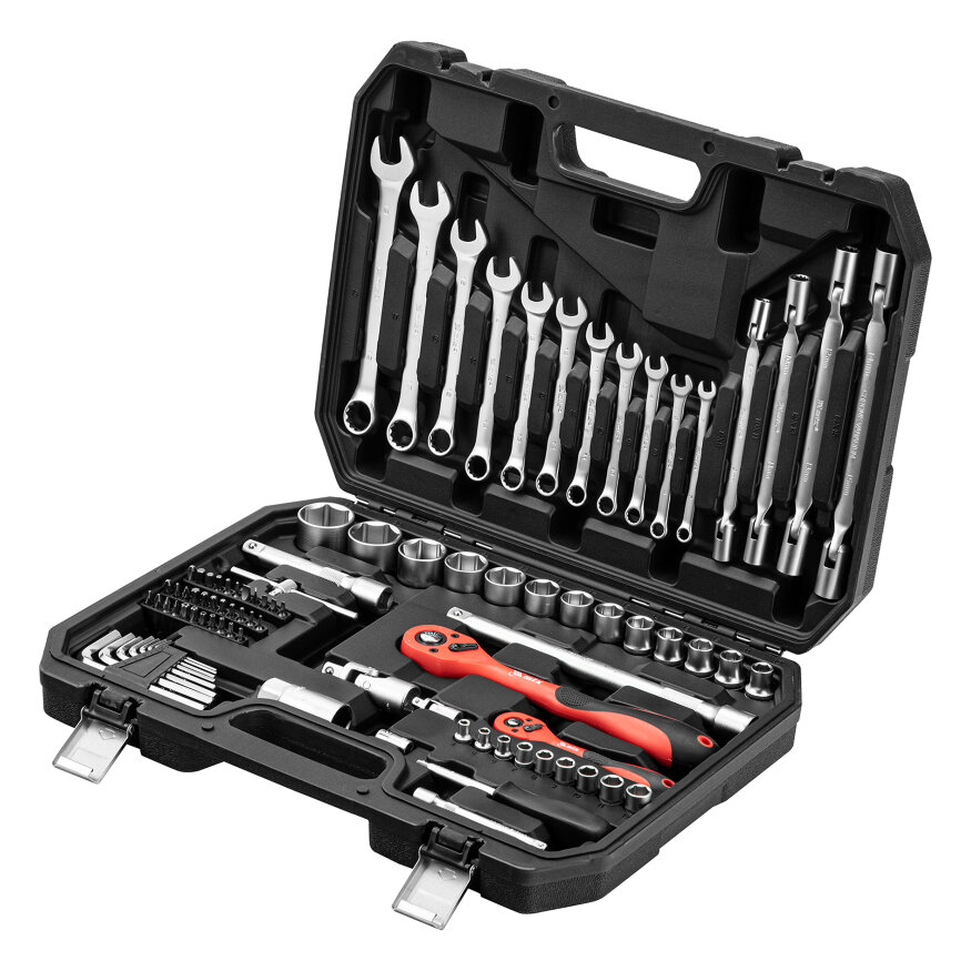 Набор инструментов 89 предметов, CrV 1/2", 1/4" MTX