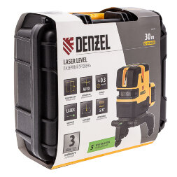 Лазерный уровень LX 06 Green, 30 м, 520 нм, аккумулятор Li 5200 mAh, резьба 5/8" Denzel