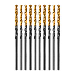 Сверло по металлу, 2 мм, HSS-Tin, Golden Tip, 10 шт. Denzel