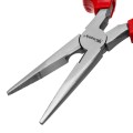 Длинногубцы прямые Nickel, 200 мм, никелированные, двухкомпонентные рукоятки Matrix